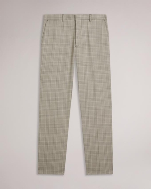 Pantalon Ted Baker Wool Check Suit Grise Clair Homme | URL-81463667